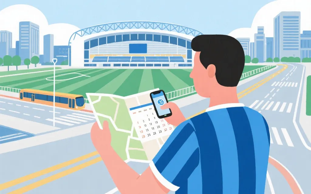 世界杯观赛旅行规划清单示意（护照、门票、交通、住宿、赛前路线）